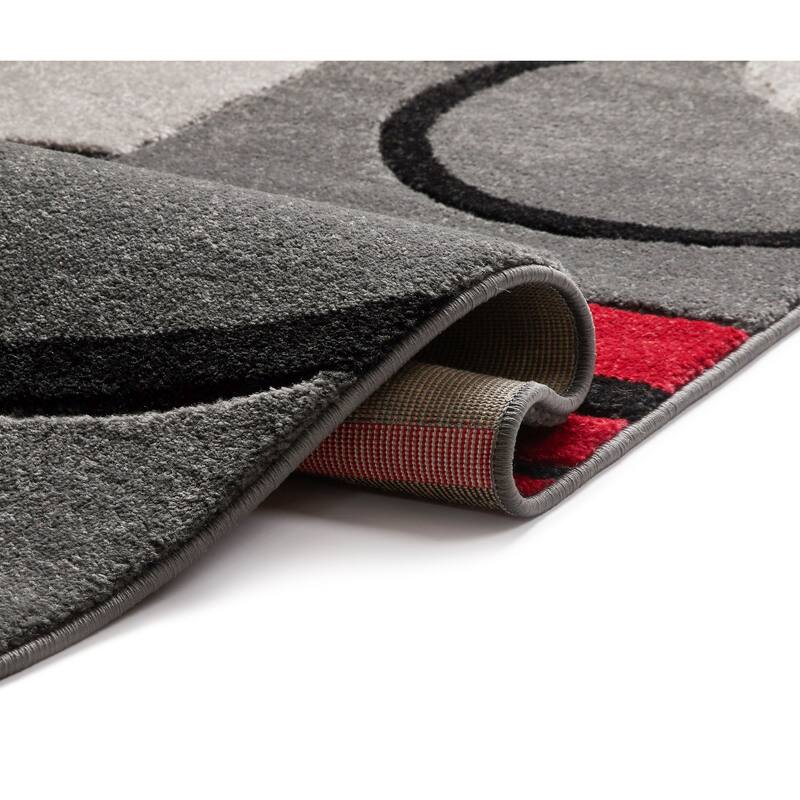 Well Woven Ruby Galaxy Waves Modern Geometric Area Rug