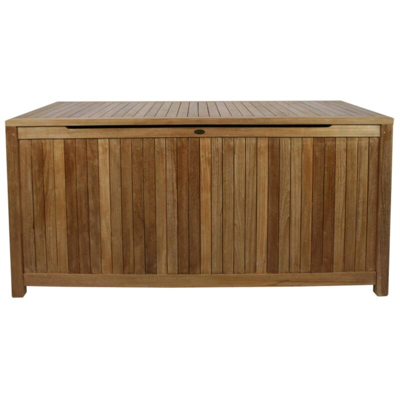 Chic Teak Santa Barbara Pool and Deck Storage Teak Wood Cushion Box