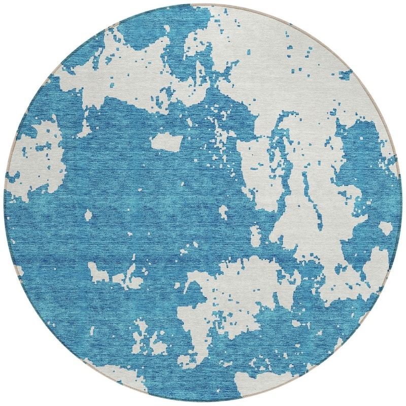 HomeRoots Abstract Transitional Rectangle Outdoor Rug