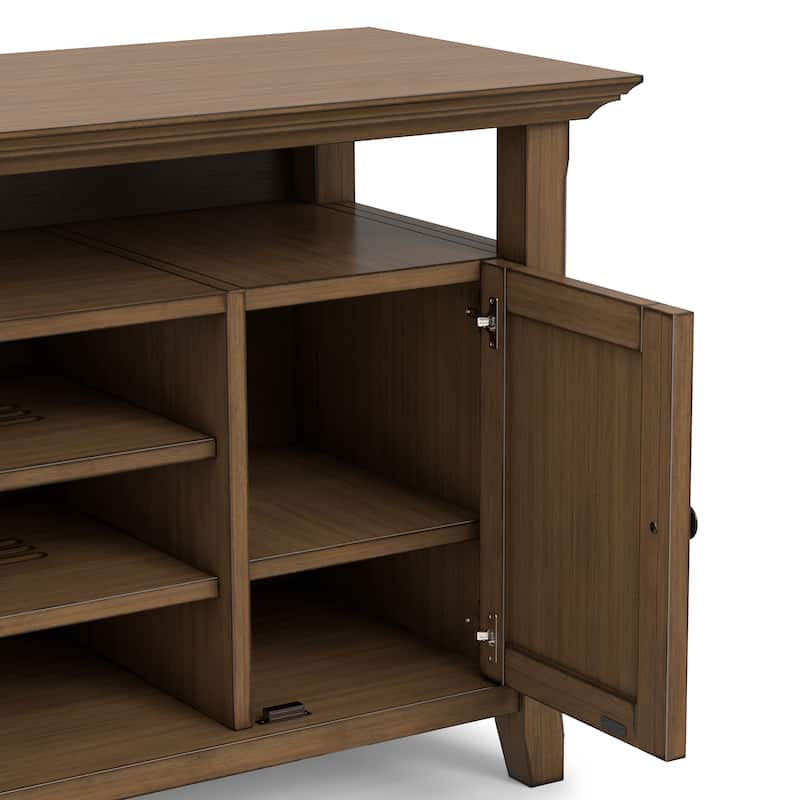 WYNDENHALL Halifax 54 inch Wide Solid Wood Transitional TV Stand - 54'' W x 18.9'' D x 31.9'' H