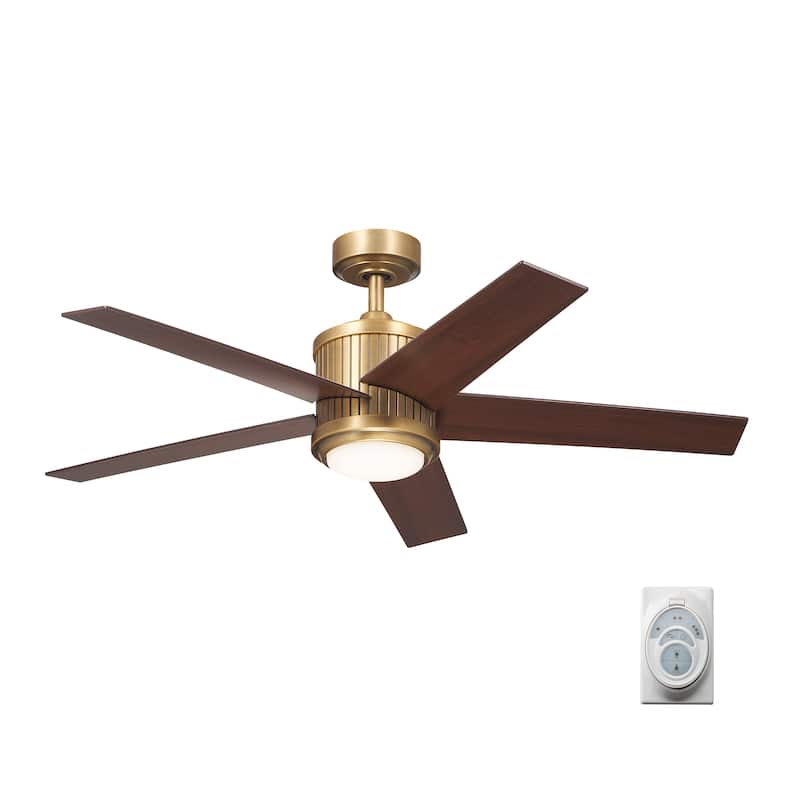 Kichler Lighting Brahm 48 inch Integrated LED Indoor Natural Brass Ceiling Fan