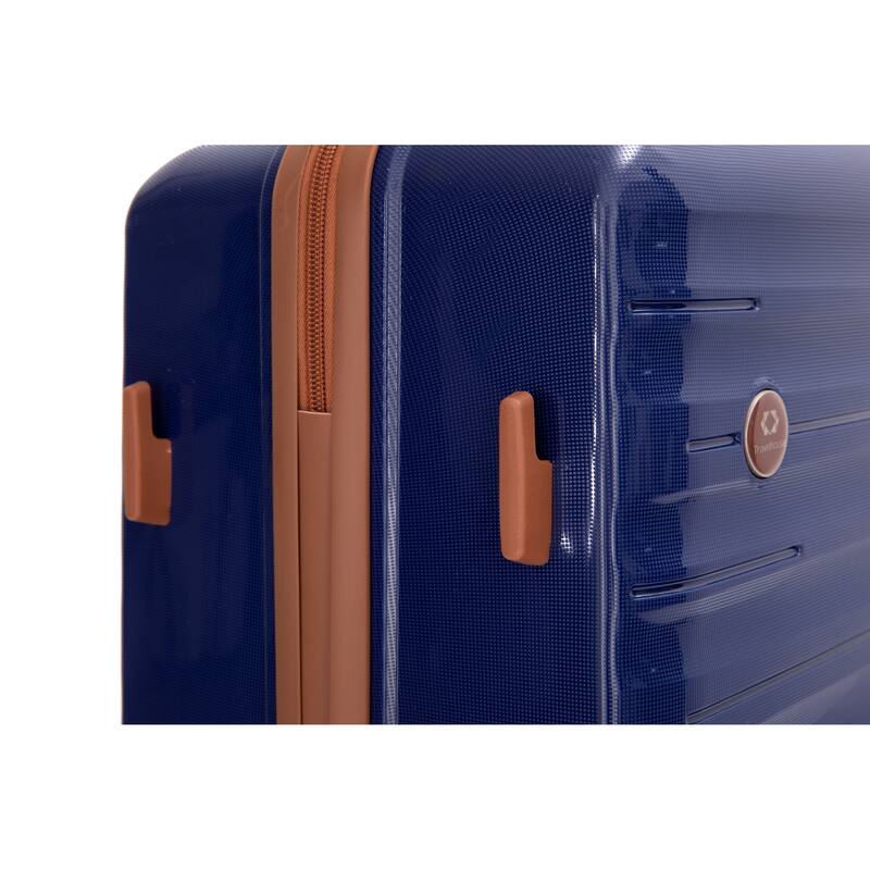 5-Piece Set (20"24"28 +a travel bag and a toiletry bag) ,PP Hardshell Carry on Luggage Set - Blue