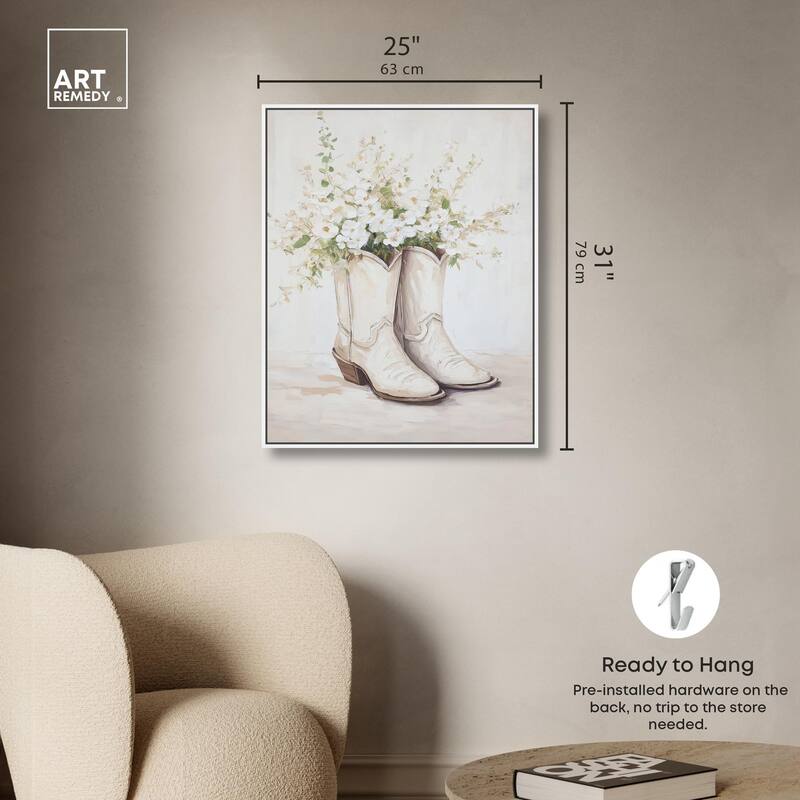 Prairie Bloom Boots Canvas by Art Remedy