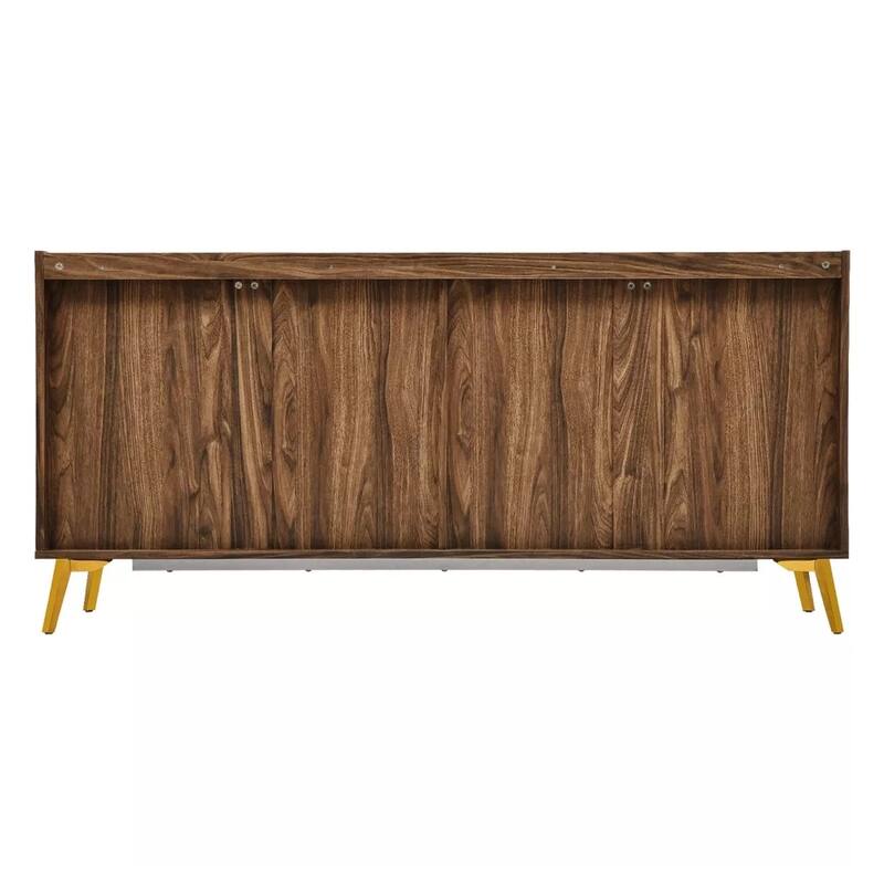3" Sideboard Cabinet 4 Doors Kitchen Storage Buffet Oak - 62 inches
