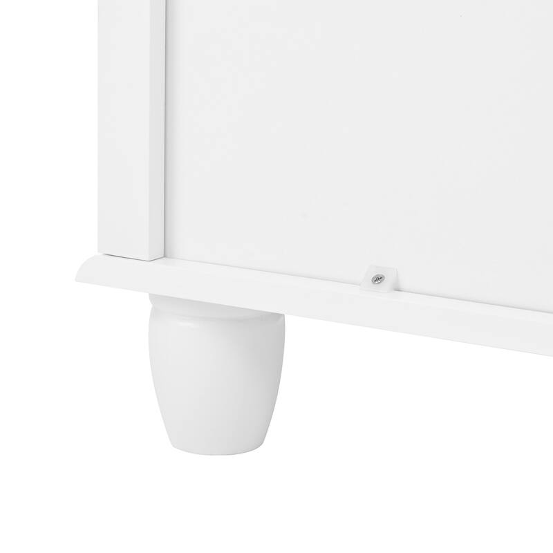 Anmytek Modern 4-Drawer Wood Dresser - Tall Storage Cabinet for Living Room, Entryway, Hallway