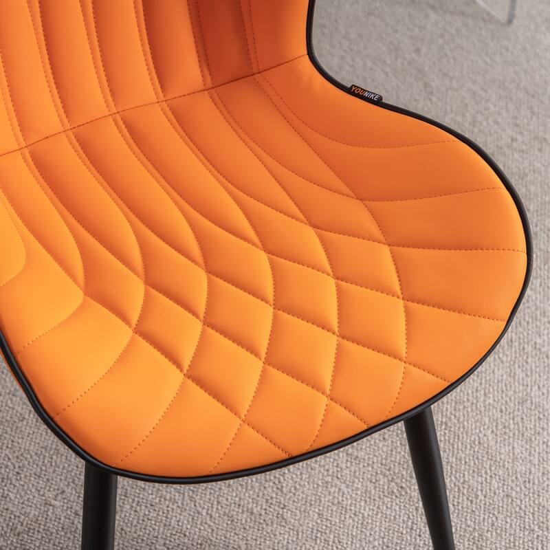 Upholstered Dining Chairs Set of 2, Faux Leather Kitchen Chairs