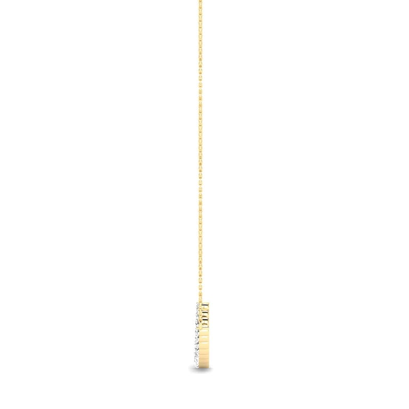 Marquee 1 Carat TW Diamond Smiley Bar Necklace in 14K Yellow Gold
