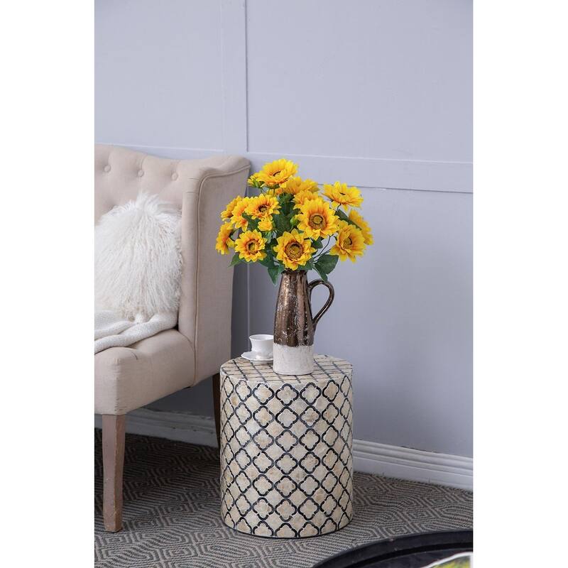 10.2 x 11 x 18.9"H Artificial Yellow Sunflower BushX9,4 Pack