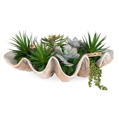 Uttermost 60233 Seaside Breeze 10" Tall Resin and Wood Faux Flora