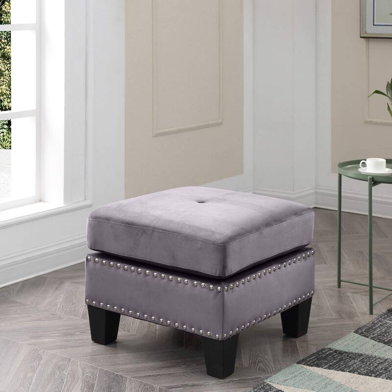 Copper Grove Meharrize Tufted Velvet Ottoman