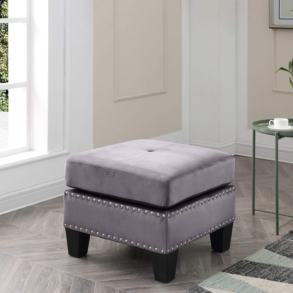 Copper Grove Meharrize Tufted Velvet Ottoman