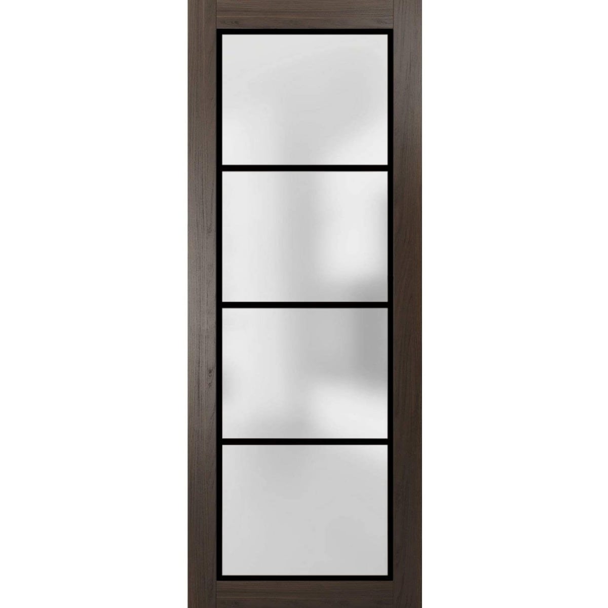 Slab Barn Door Panel 18 x 80 Planum 2132 Chocolate Ash Sturdy Finished