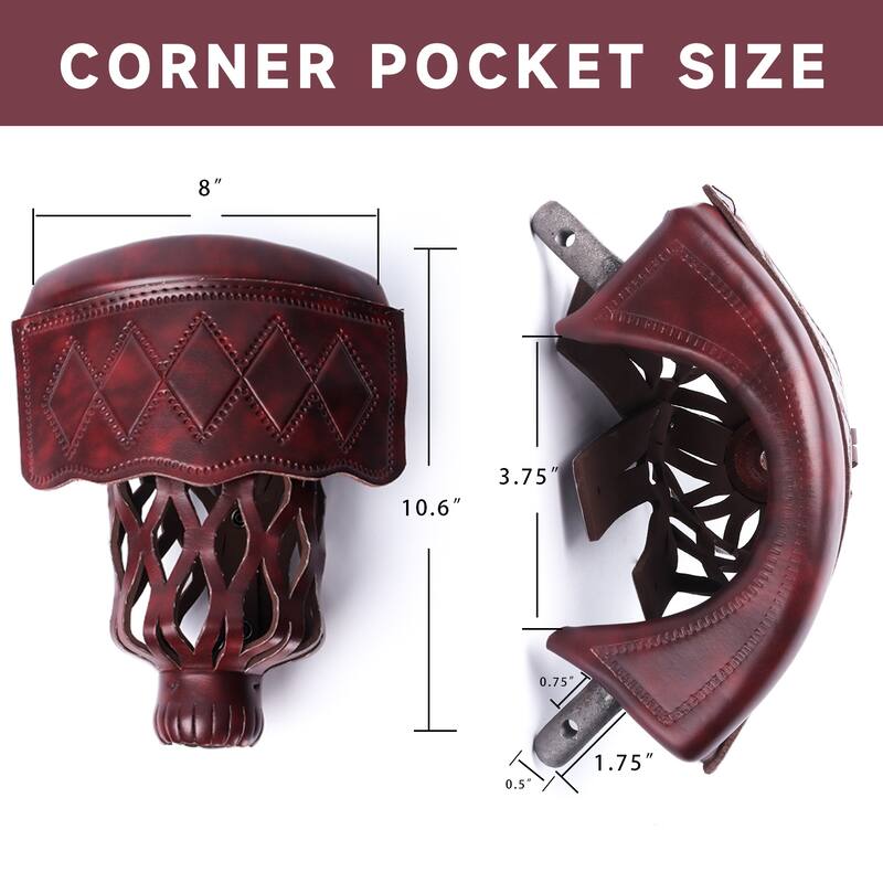 GSE™ Set of 6 HeavyDuty PU Leather Pool Table Pockets. Replacement