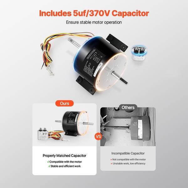 UIMOSO 3315332.005 RV AC Fan Motor Replacement Genteq F48AF70A61, Dometic  Brisk Air II Fan Motor - 1/4 HP - Bed Bath & Beyond - 42948127