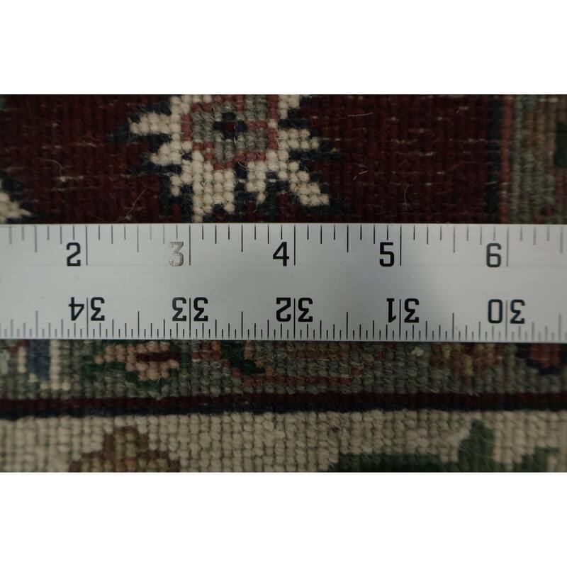 Hand Knotted Oriental 100% Wool Carpet Traditional All-Over Red Agra Area Rug - 5' 11'' X 3' 11''