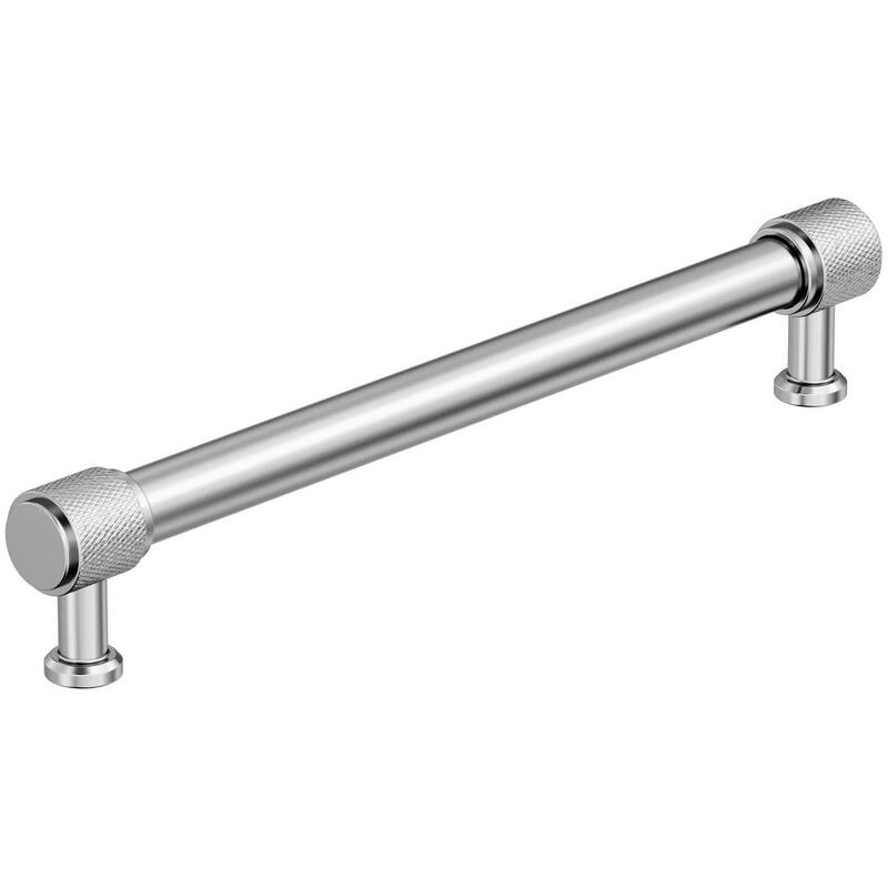 Amerock BP37746 Faraday 7-9/16" Center to Center Knurled Bar Cabinet - Polished Chrome