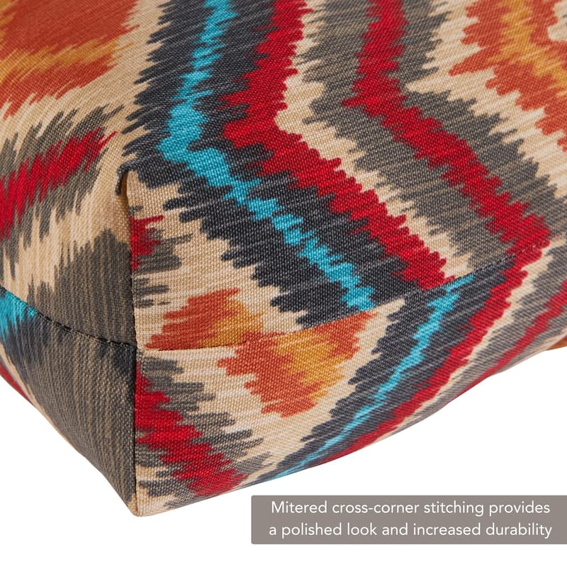 Global Multicolor 22-in x 44-in Outdoor High Back Chair Cushion (Set of 2) (Cushions Only)