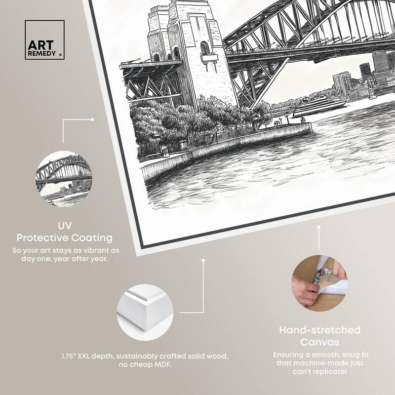 Lines of the Bridge Canvas by Art Remedy