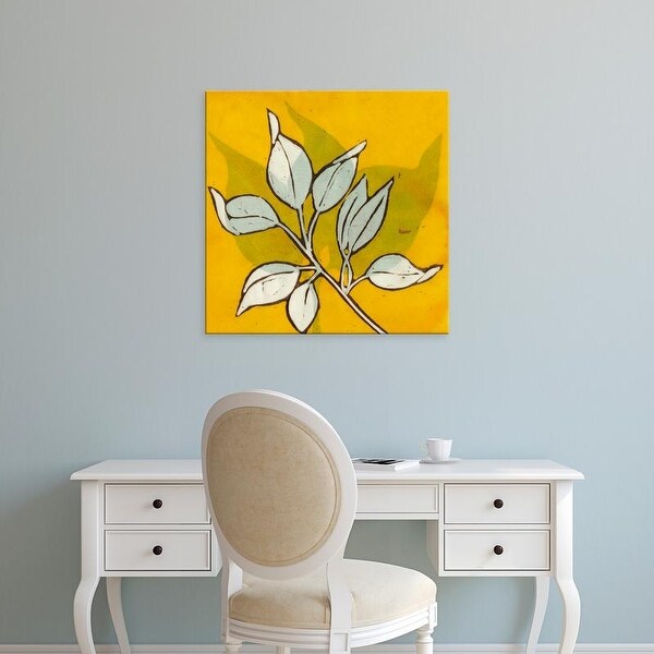 Easy Art Prints Andrea Davis's 'Gold Batik Botanical I' Premium Canvas Art