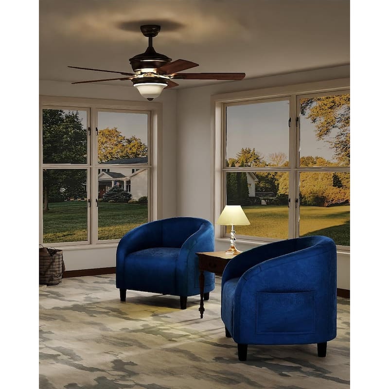 Upholstered Velvet Accent Cozy Armrest Sofa Chair for Living Room Bedroom