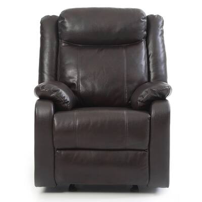 Passion Furniture Ward Red Reclining Accent Chair with Pillow Top Arm - 33"L x 37"W x 40"H