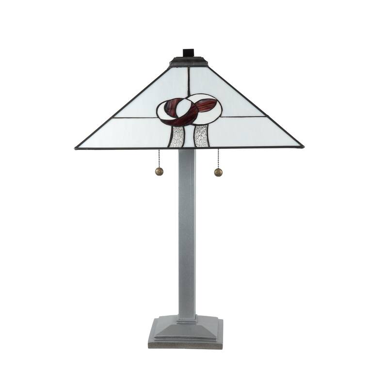 Mack Rose Silver Finish Table Lamp. - 26.5" Tall