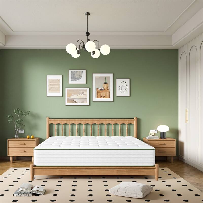 SweDrea 12 in. Plush Gel Memory Foam Innerspring Hybrid Mattress with CertiPUR-US, SGS and OEKO-TEX