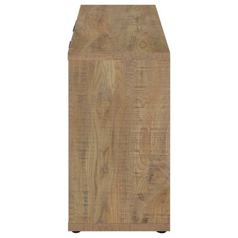 Pepita 2-Door Engineered Wood Accent Cabinet With Adjustable Shelves Mango Brown