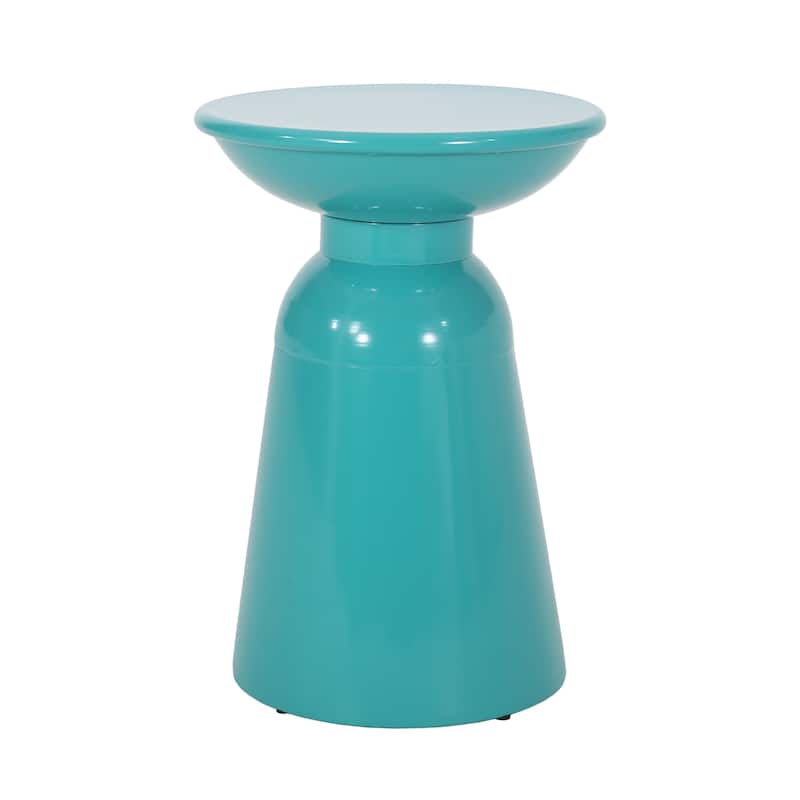 Roomfitters Serenita Outdoor Iron Side Tables with Flared Design, Accent Patio End Tables Set of 2