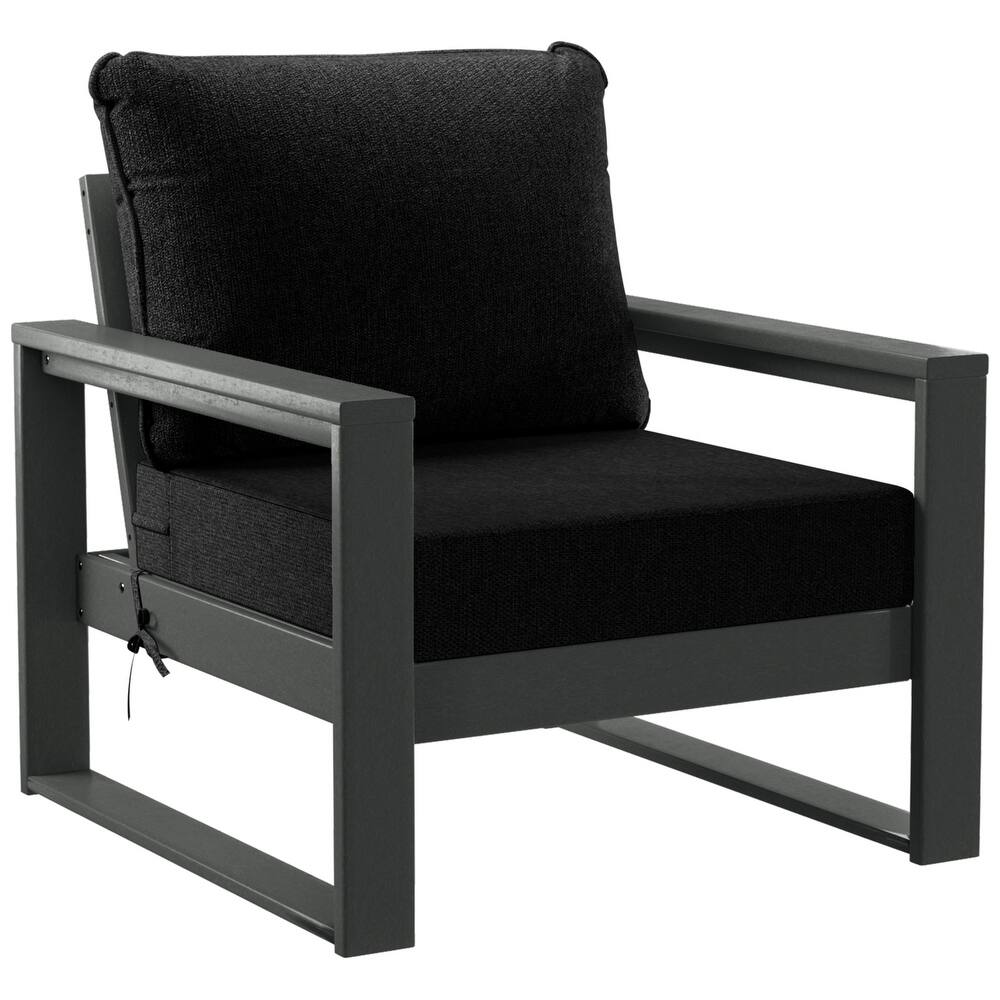 Polytrends Endless Patio Deep Seating Club Chair with Gray Frame