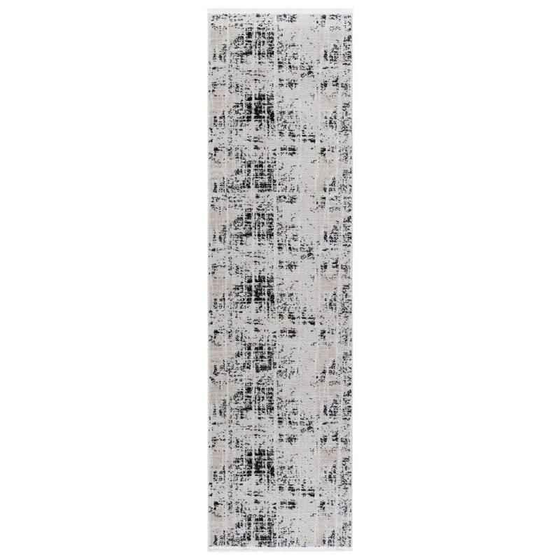 SAFAVIEH Mila Arnetta Modern & Contemporary Rug - 2'2" x 8' Runner - Black/Ivory