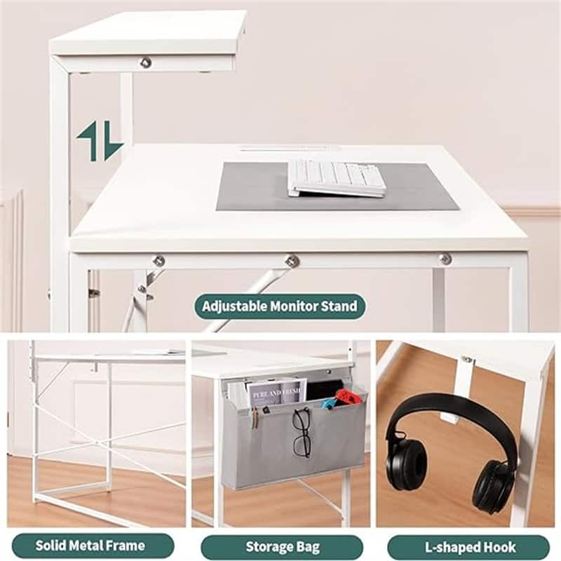 Computer Desk with Power Outlets Fast
