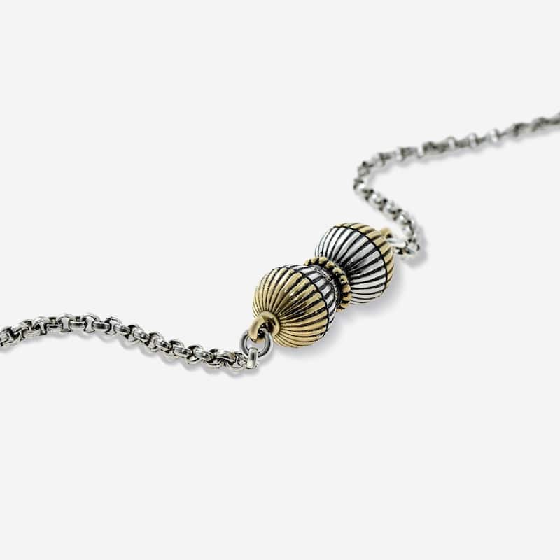 Konstantino Hebe Sterling Silver & 18K Yellow Gold Station Necklace - 36"