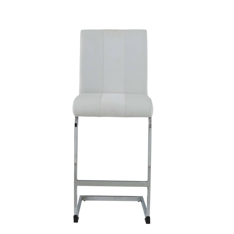 Altis White Bar Stools, Set of 4 Modern Counter Height Stools for Kitchen Island
