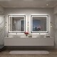 preview thumbnail 14 of 156, UL Certified Black Metal Framed LED Front Light and Backlit Anti-Fog Wall Bathroom/ Vanity Mirror