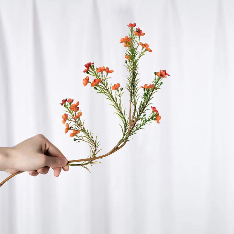 Silk Decorative Artificial Wax flower(Pack of 1 Branch)
