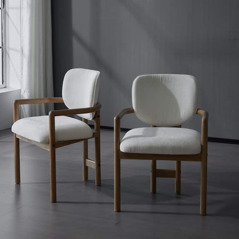 Dining Chairs Set of 2 Upholstered Arm Chairs