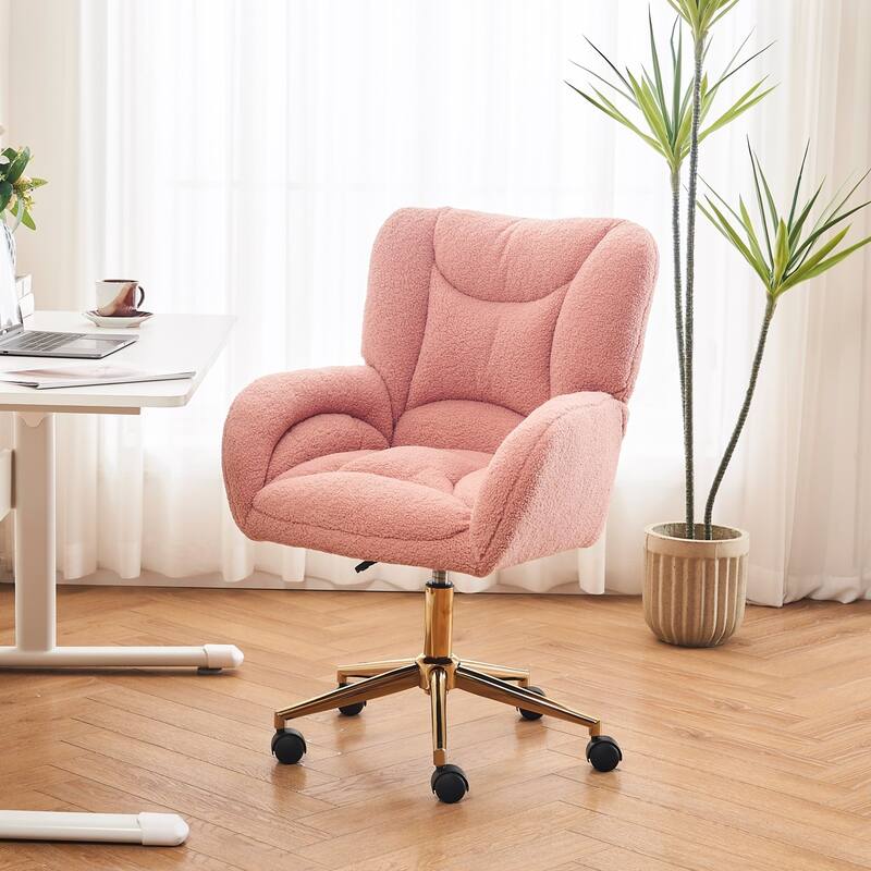 Modern Home Office Adjustable Swivel Task Desk Arm Chair with Wheels