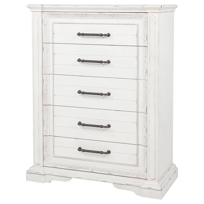 McKinney 5-drawer Bedroom Chest of Drawers Vintage White