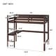 preview thumbnail 32 of 49, Wood Loft Bed with Built-in Desk and Safety Guardrails