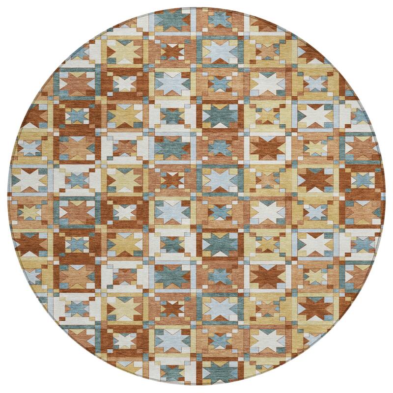 Machine Washable Indoor/ Outdoor Global Goddard Chantille Rug