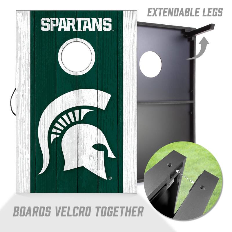 Michigan State Spartans NCAA Compact 2x3 Tailgate Cornhole Board Set