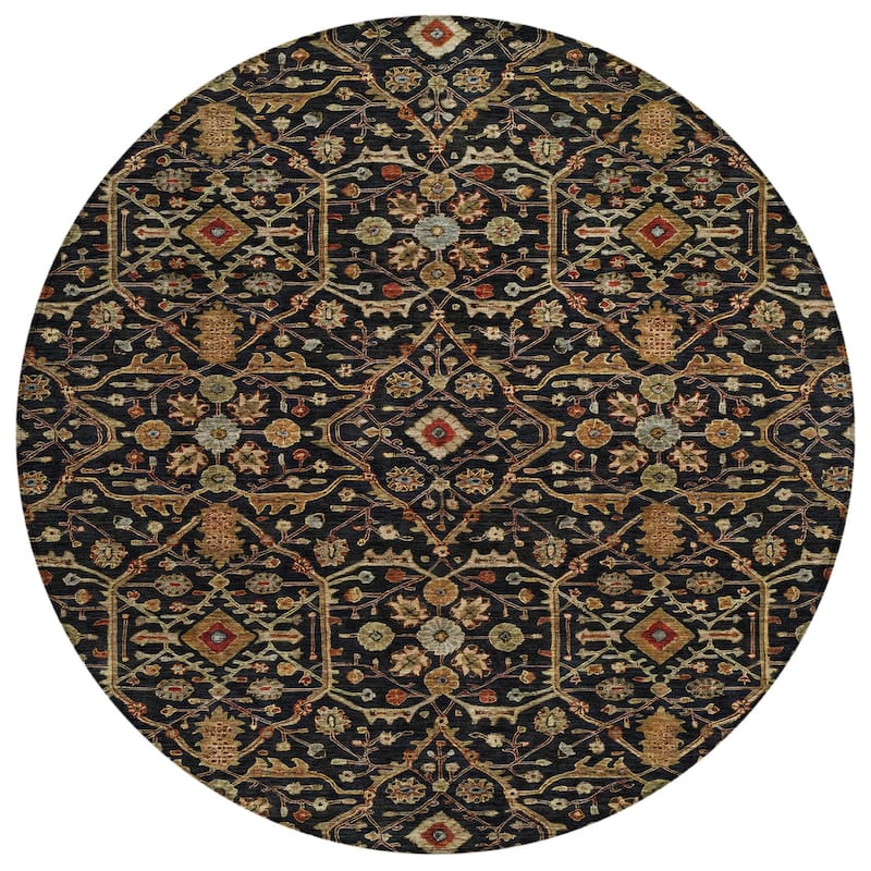 HomeRoots Floral Transitional Rectangle Outdoor Rug