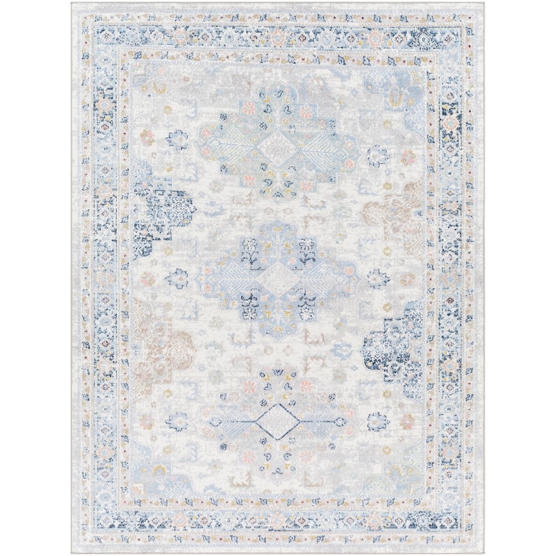 Livabliss Lavadora Traditional Medallion Washable Area Rug