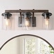 preview thumbnail 1 of 16, Modern Farmhouse 3-Light Bathroom Vanity Light Cylinder Metal Wall sconces