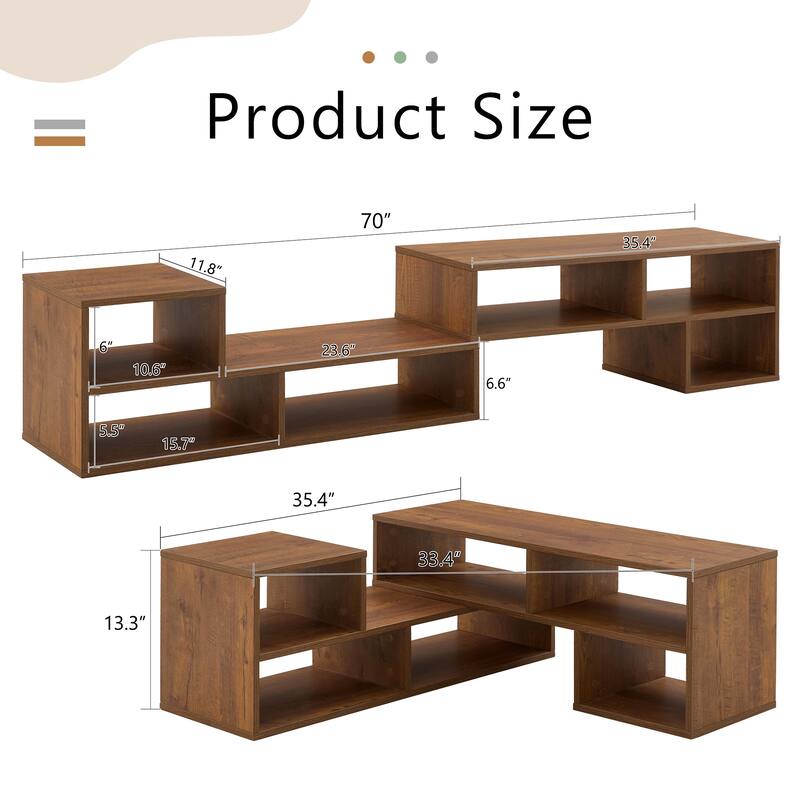 Entertainment Center Media Stand, Bookcase Shelf, TV Console Stand