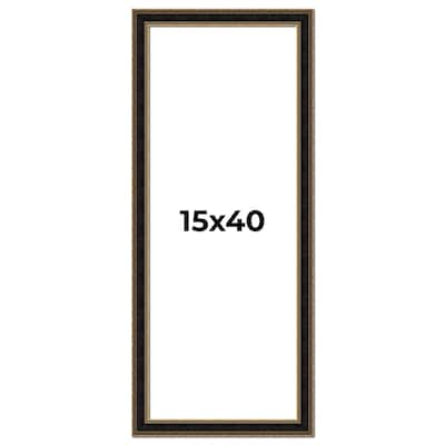 15x40 Frame Gold Antique Vintage Sold Wood Picture Frame | 1.75 Inch