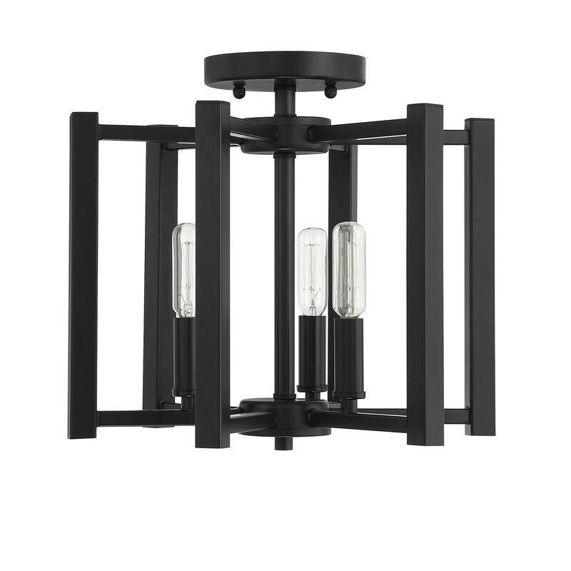 Savoy House Benson 3 Light 13" Wide Semi-Flush Ceiling Fixture