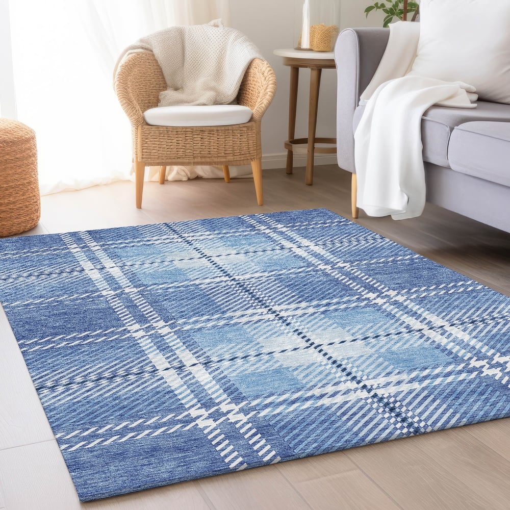 Premium Washable Super Soft Plaid Mayfield Rug
