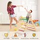 preview thumbnail 2 of 9, 4 in 1 Pikler Triangle Gym, Montessori Foldable Climber with Ramp